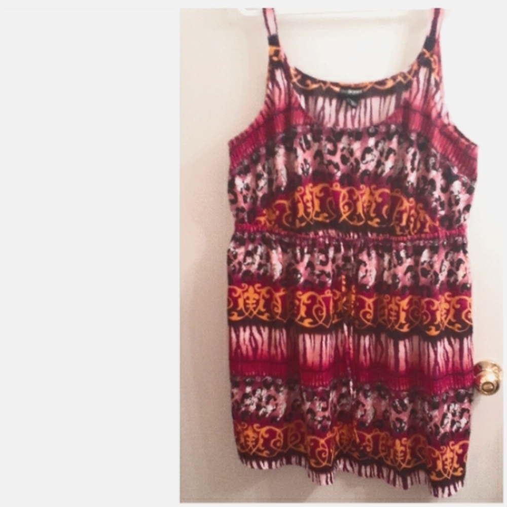 Vibrant Batik Pattern Swim Coverup